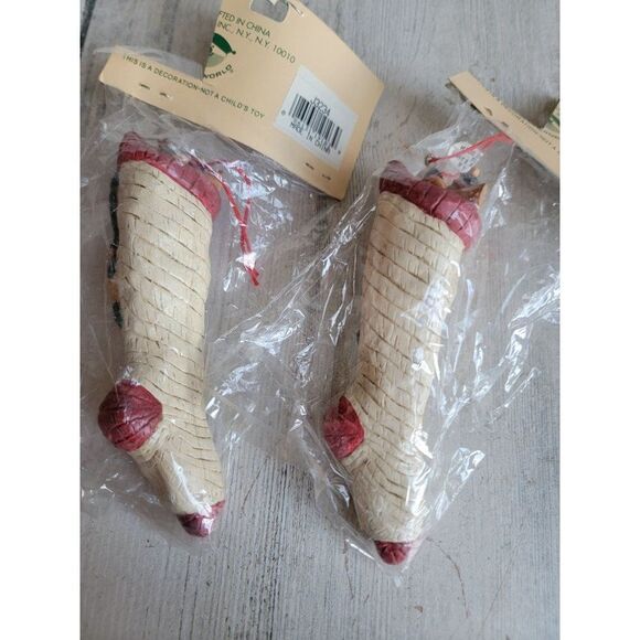 Vintage Kurt Adler elf stocking toy Santa Helper set ornament Xmas - Picture 5 of 6